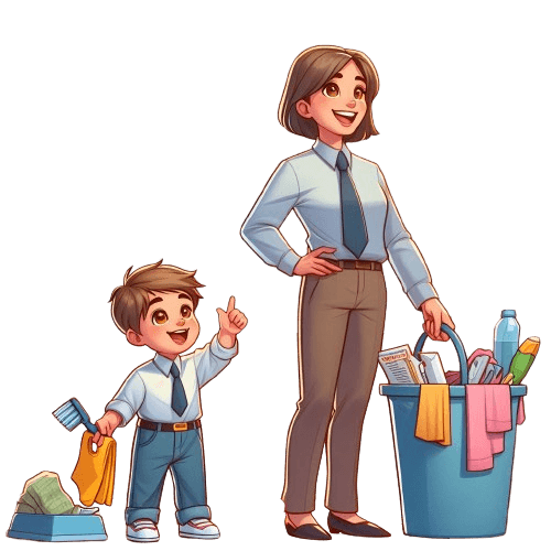 A child becomes a successful adult doing chores